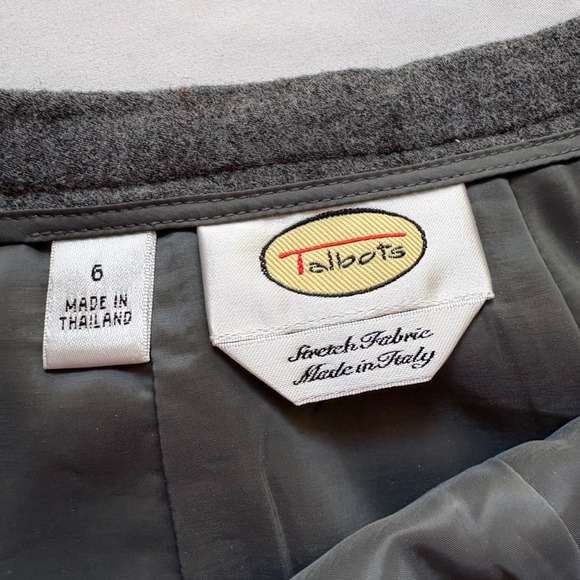 Vintage Talbots Wool A Line Midi Skirt 6 Stretch Full Academia Modest Timeless - Picture 2 of 7